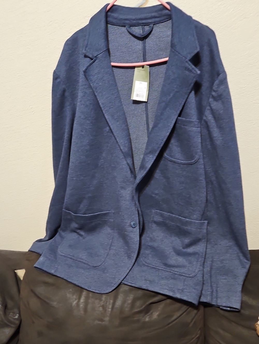 Goodfellow & Co Blue Double-Button Knit Blazer